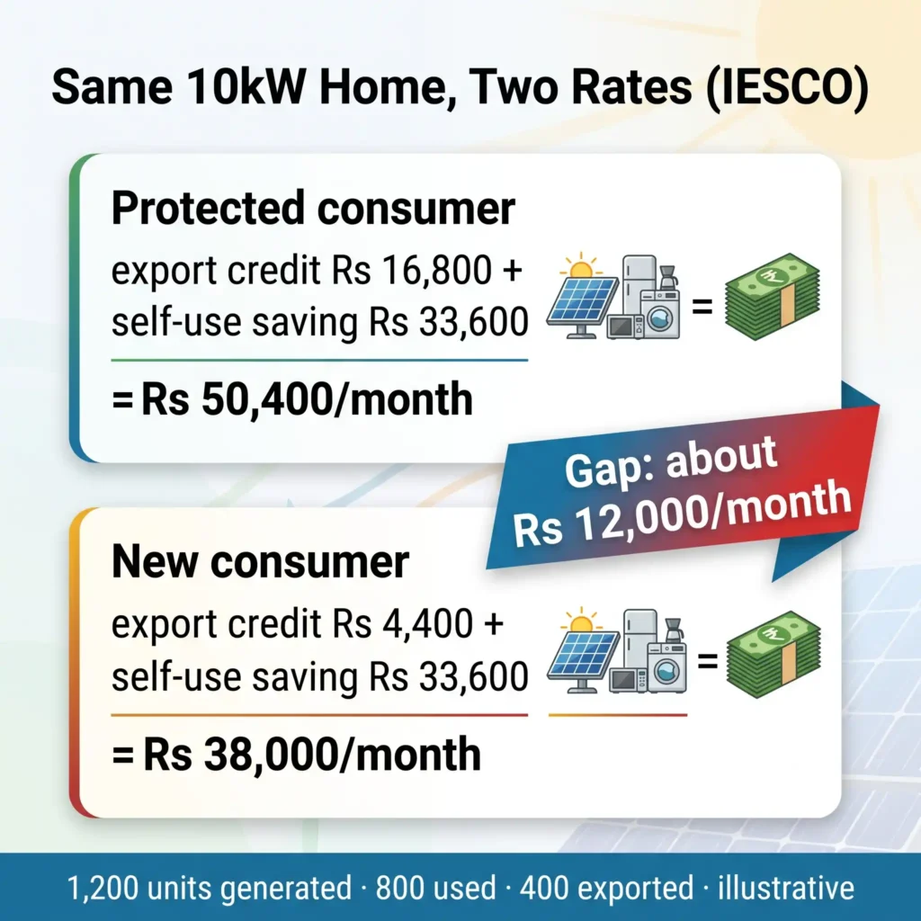 IESCO 10kW bill comparison